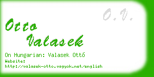 otto valasek business card